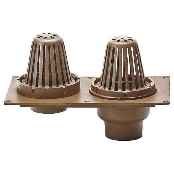 Round Roof Drain, cast iron, 4", No-Hub