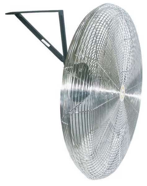 Standard Duty Industrial Fan, Wall Mount, 30 in Blade Dia, 115V, 3,415/5,300/7,185 cfm, Oscillating