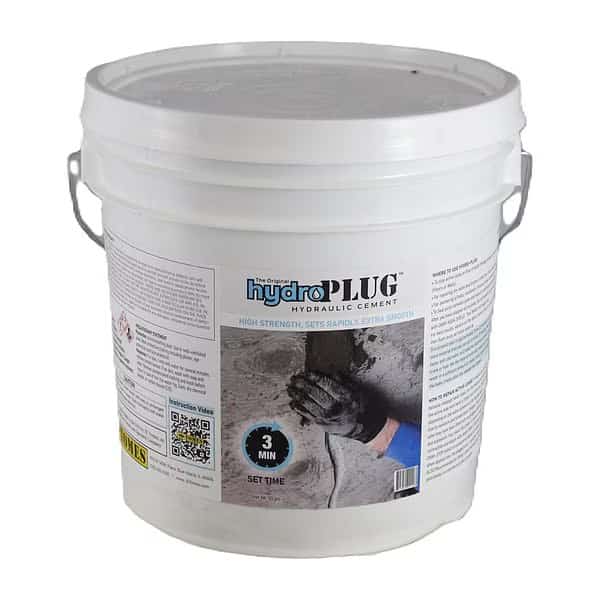 Hydraulic Cement, Pail, Gray, Hydroplug