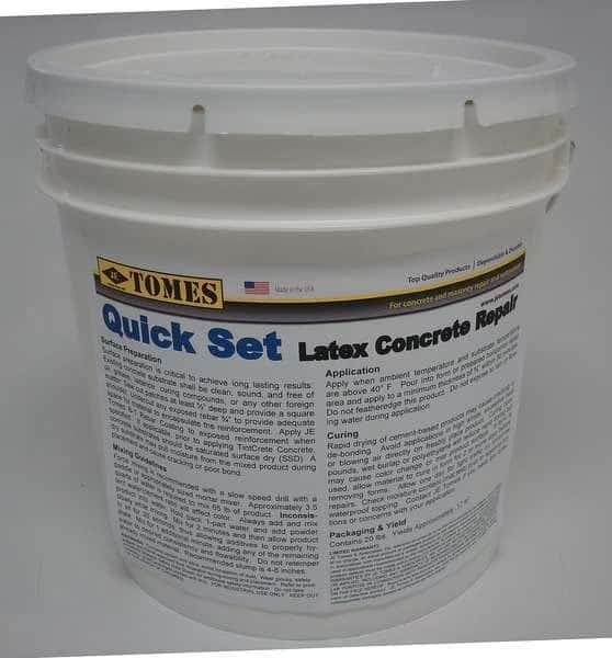 Concrete Repair Compound, Pail, Gray, Tomes