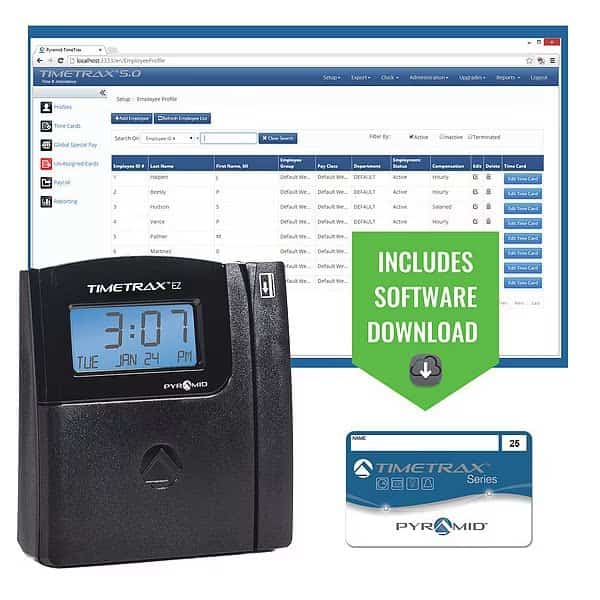 Swipe Card Time Clock System, Digital,