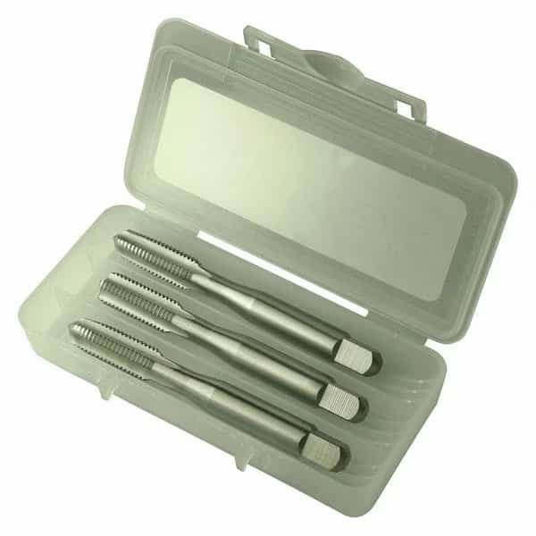 3pc HSS Taper, Plug & Bottoming Hand Tap Set HTGP Greenfield Threading Bright 4-Flute GH2, N10-32 UNF