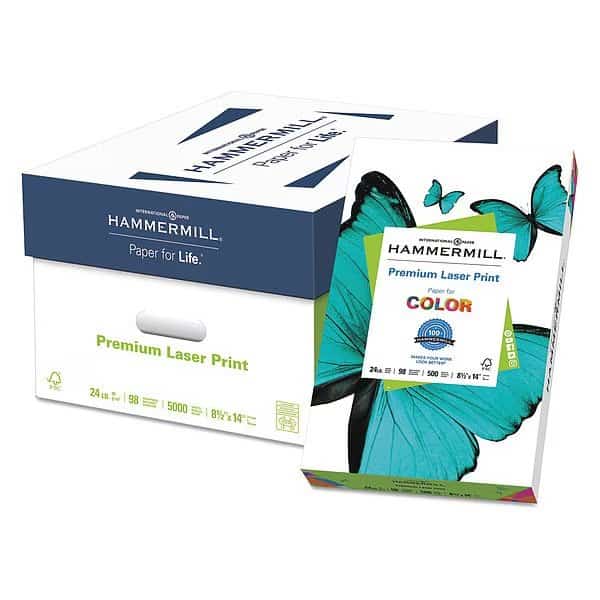 Laser Paper,8-1/2" x 14",PK500, Mfr#: HAM104612, HAMMERMILL