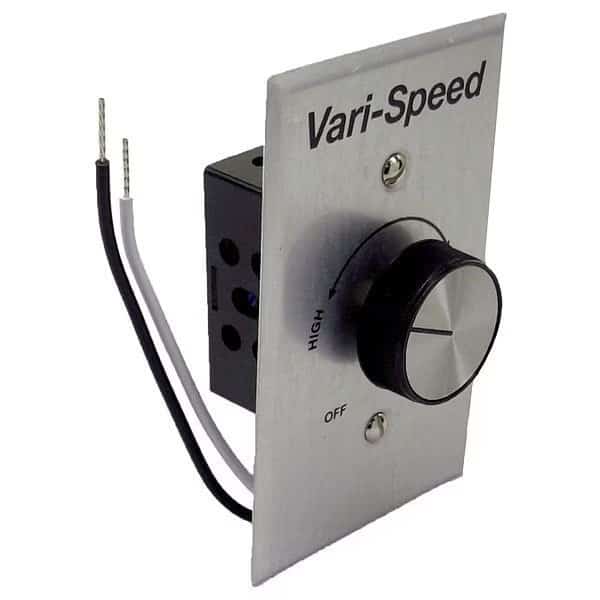 Dial Speed Control, 115V, 5 Amp, SPST, Brushed Aluminum Plate
