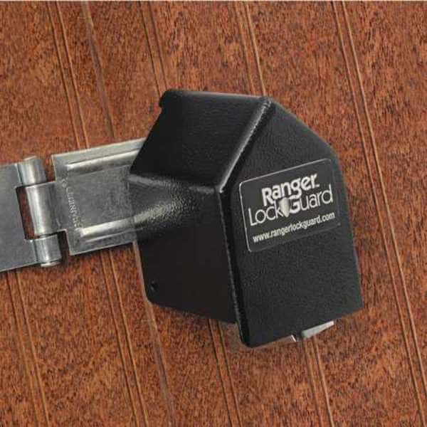Padlock Guard, Hardened Steel, Blk, 2-3/4"L
