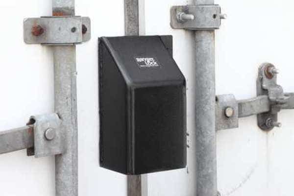 Padlock Guard, Hardened Steel, Blk, 4"L