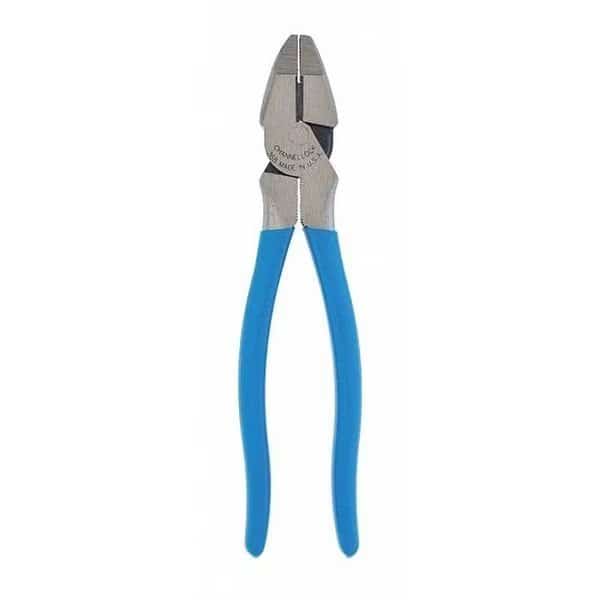 8-1/2 in Linemens Plier Round Nose High Leverage, Steel