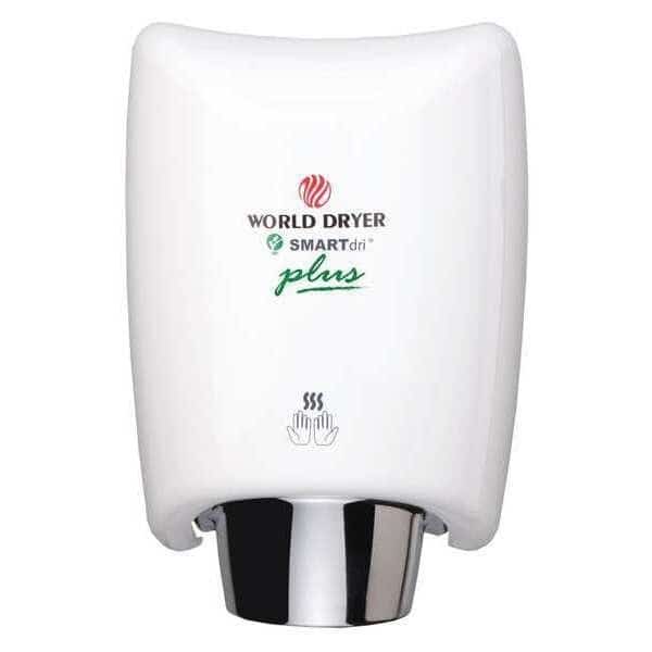 Hand Dryer, 208-240V, Aluminum, White