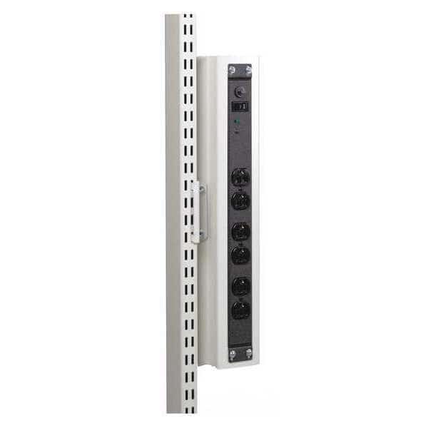 Vertical Mnt 6 Outlet Power Bar w/Clamp