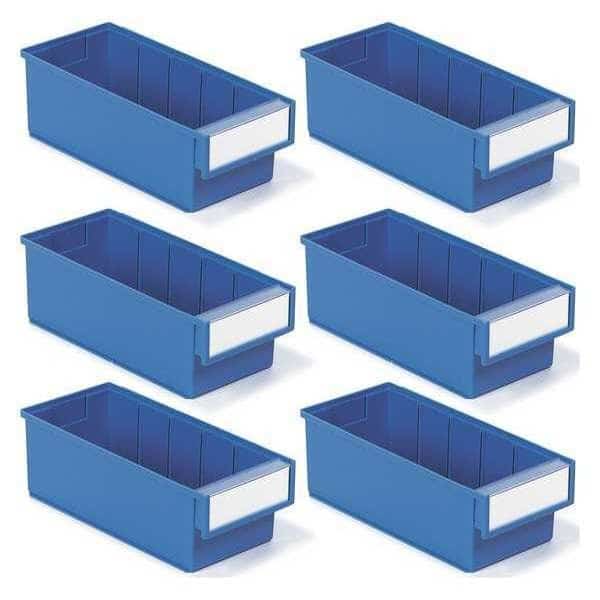 Shelf Storage Bin, 4 in; 5 in W, 6 PK
