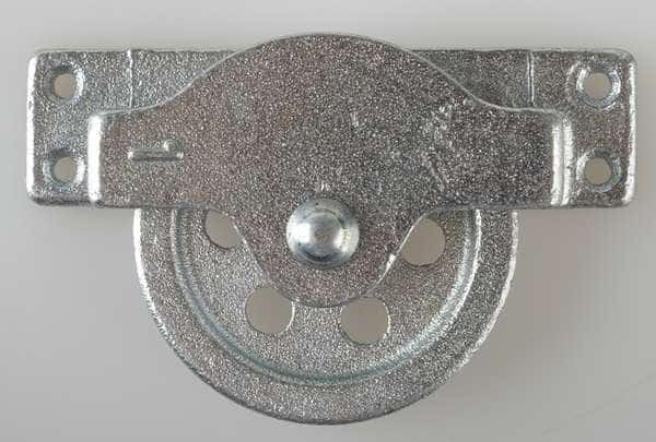 Pulley Block, Wire Rope, 1/4 in Max Cable Size, Not Rated Max Load, Electro-Galvanized