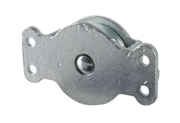 Cheek Block, Wire Rope, 1/4 in Max Cable Size, Not Rated Max Load, Electro-Galvanized