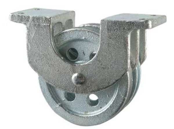 Double Pulley Block, Wire Rope, 3/16 in Max Cable Size, Not Rated Max Load, Electro-Galvanized