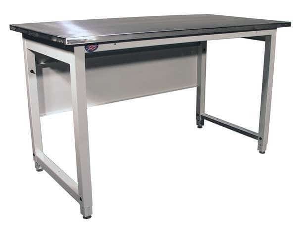 Bolted Lab Heavy Duty Work Bench, Stainless Steel, 30" W, 34" Height, 5000 lb., Straight