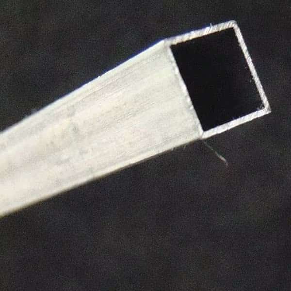 Aluminum Square Tube, Aluminum, 3003 Alloy Type, 9/64 in, 1 ft L.