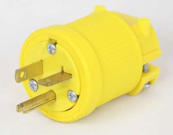Straight Blade Plug, 6-20P, 20 A, 250V AC, 2 Pole, Screw Terminals, Grounded