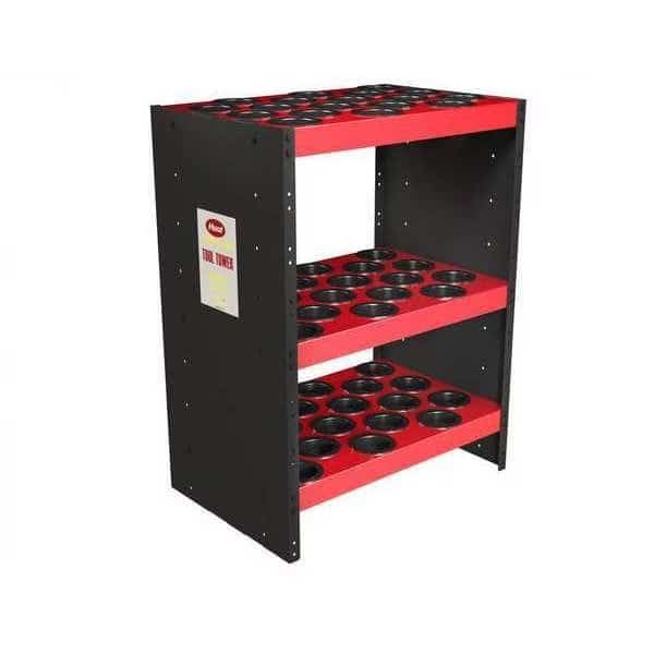Tool Holder, 0 Drawer, Red, Steel, 27-1/2 in W x 18-1/2 in D x 36 in H