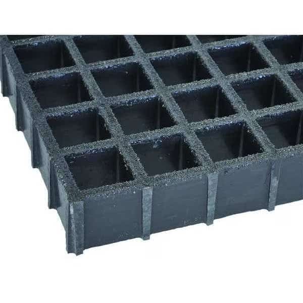 Fiberglass Molded Grating, 72 in Span, Grit-Top Surface, Corvex Resin, Dark Gray