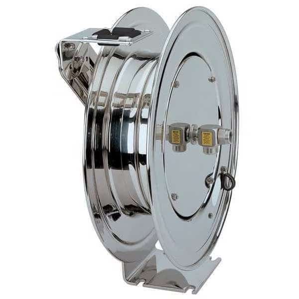 Spring Return Hose Reel, 1/2 in Hose Dia., 25 ft Length, 300 psi, COXREELS, Mfr# P-LPL-425-SS