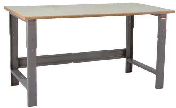 Bolted Roosevelt Series Work Benches, Particleboard, 120" W, 30" to 36" Height, 1600 lb., Straight, BENCHPRO, Mfr# RPB30120
