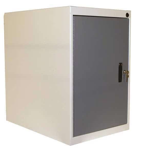 Cabinet Pedestal, 26Wx26Dx26H, White/Blue