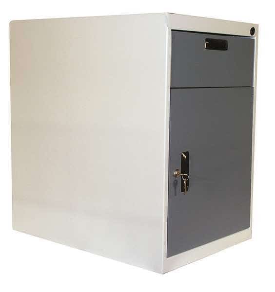 Cabinet Pedestal, 26Wx26Dx26H, White/Blue