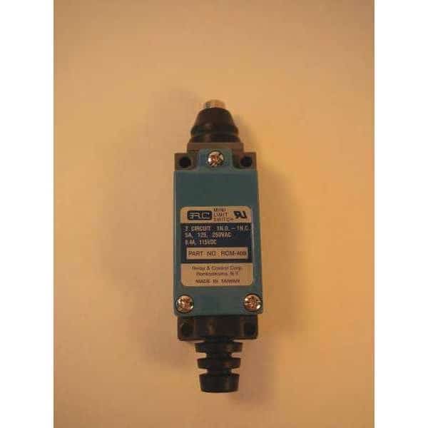 Limit Switch, Plunger, Push Rod, 1NC/1NO, 5A @ 250V AC, Actuator Location: Top