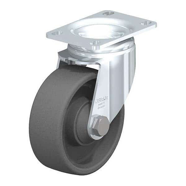 Swivel Plate Caster,Gry Nylon,4",400 lb., Mfr#: L-POG 100K-12, BLICKLE