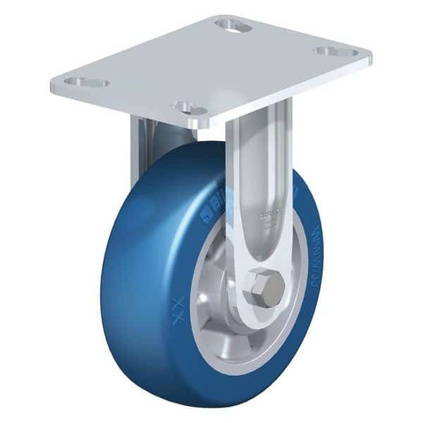 Rigid Plate Caster, PU, 8", 1540 lb.