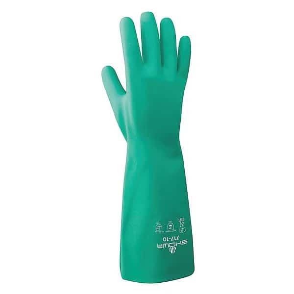 Chemical Resistant Gloves,Nitrile,L,PR, Mfr#: 717-09, SHOWA