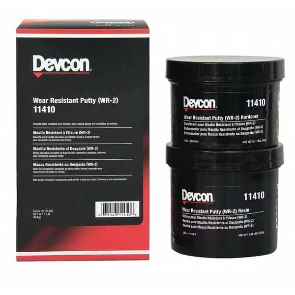 Wear Resistant Putty, 1 lb., Kit, Gray, Package Quantity 6 , Jar , 1 lb , , DEVCON, Mfr# 11410