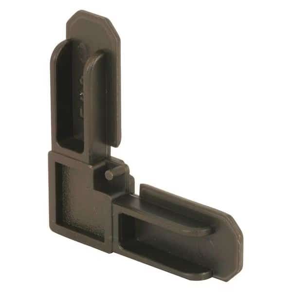 3/4 in. x 1/4 in. Screen Frame Corners, Plastic, Bronze, PK4