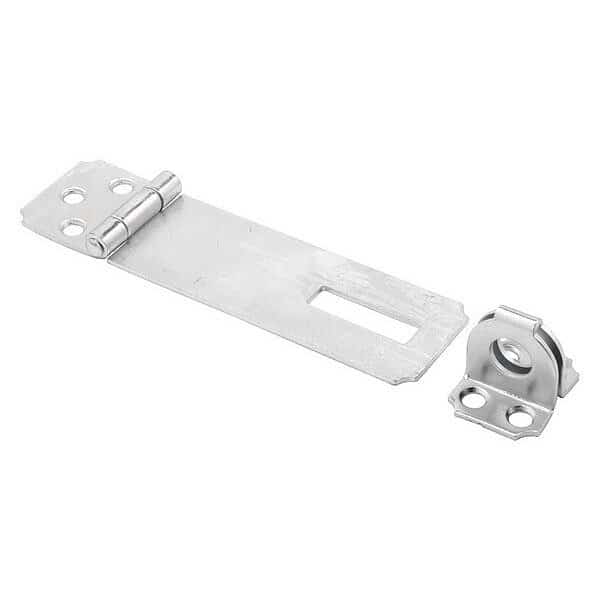 Safety Hasp, 4-1/2 in., Steel Construction, Zinc Plated Finish, Fixed (Single Pack)
