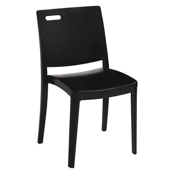 Metro Stacking Chair, Black