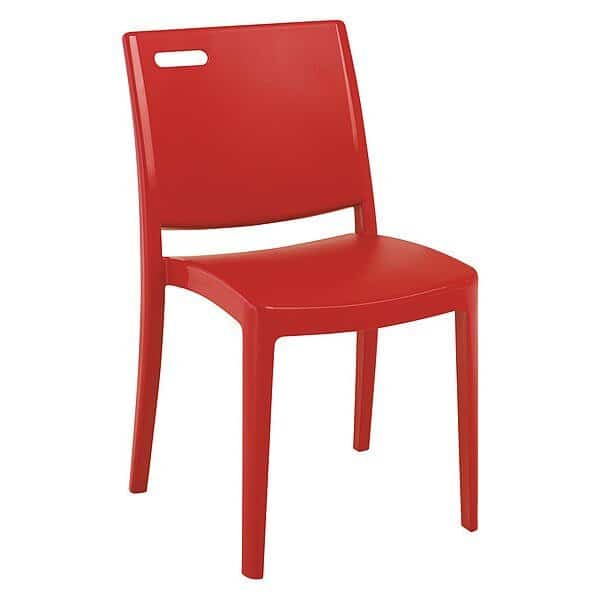 Metro Stacking Chair, Apple Red