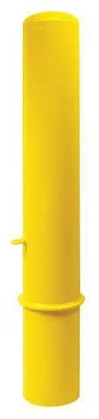 Bollard, Removable, 5", Carbon Steel, Yellow