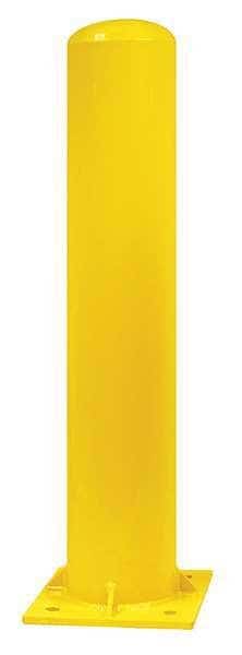 Bollard, Fixed, Concrete, 4", Yellow