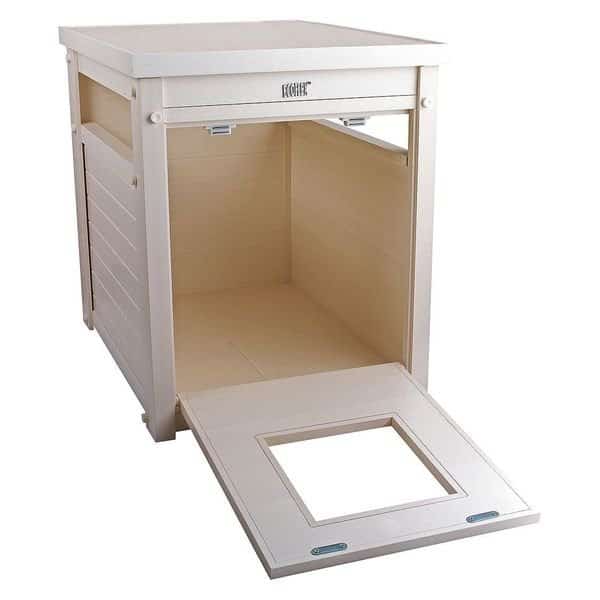 Cat Litter Box, End Table, Reg Sz, White