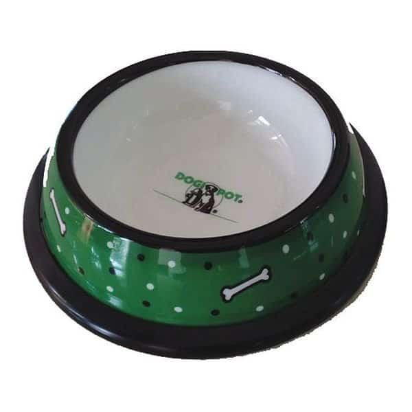 Dog Bowl, L, 10"W, 2-1/2"D, Dishwasher Safe