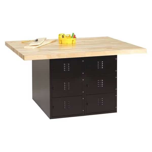 Workbenches, 64" W, 33-1/4" Height, Diversified Spaces, Mfr#: WB12ABL-0V