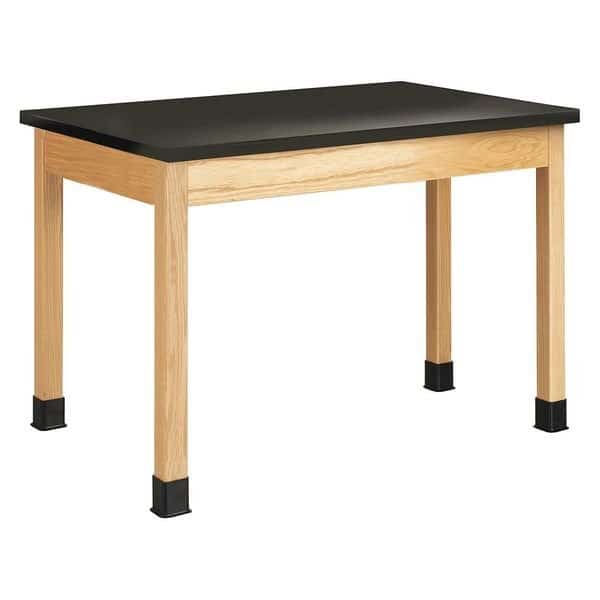 Rectangle Table, 54" W, 56" L, 34" H, ChemGuard Laminate Top, black, DIVERSIFIED SPACES, Mfr# P7132BK34N