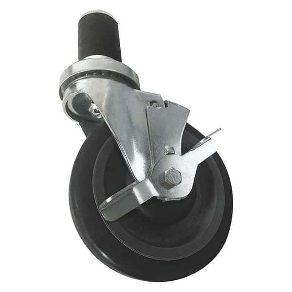 Work Table Caster Kit, 4 pcs., metal, Wood Surface, 5" W