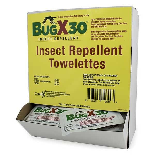 Insect Repellent, DEET 30 per., 50PK, Bugx, Mfr#: 18-750