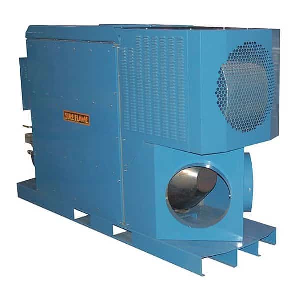 Gas Forced Air Heater, 800K BTU, 240V, Vapor Propane, Natural Gas, 29" Wx 95" L