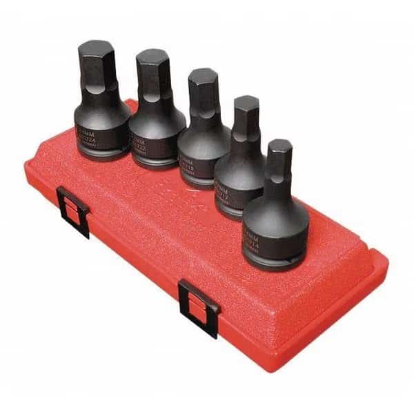 3/4" Drive Impact Hex Driver Set, Metric
