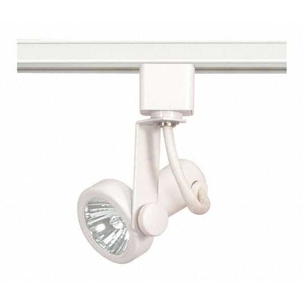 1-Light, MR16, 120V Track Head, Gimbal Ring, White Finish