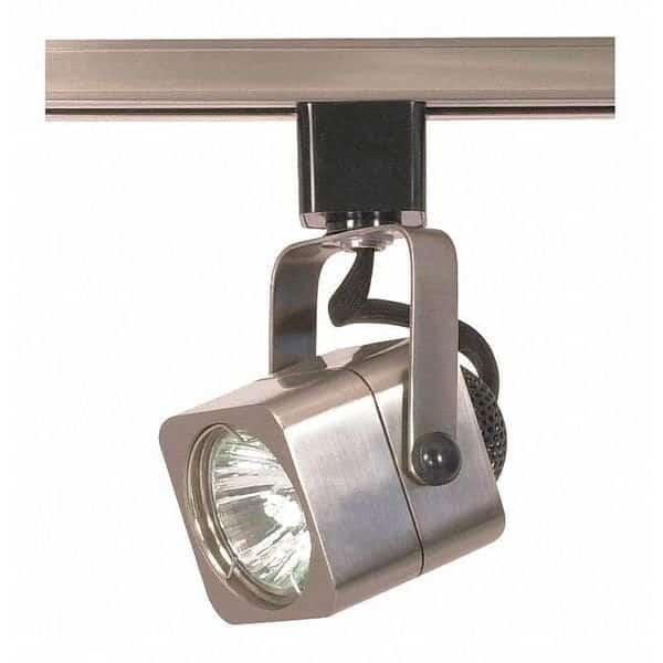 1-Light, MR16, 120V Track Head, Square, Brushed Nickel Finish
