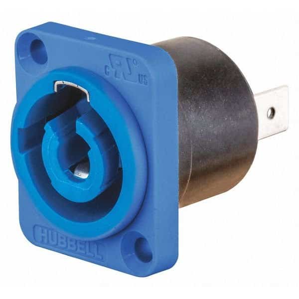 Insul-Lock, Panel Mount Inlet, Blue, 25, Hubbell Wiring Device-Kellems, Mfr#: HBLPMIBL