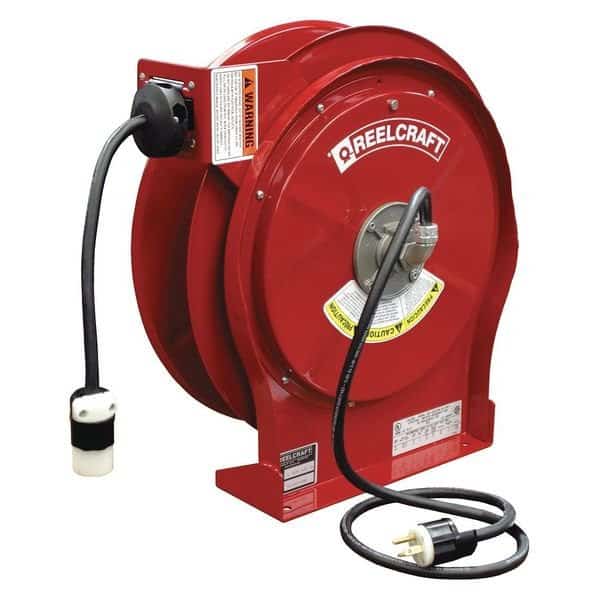 Power Cord Reel with 50 ft. Cord 1-Outlet 12/3