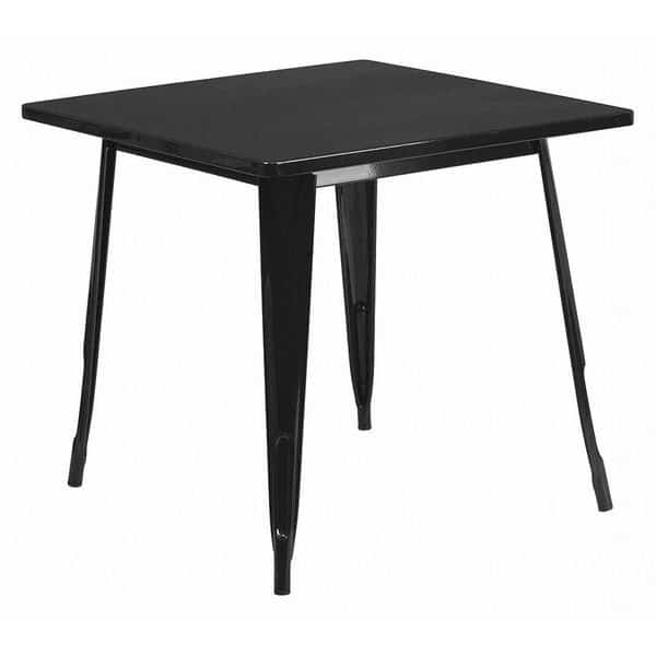 Black Metal Table,31.5SQ, Mfr#: ET-CT002-1-BK-GG, FLASH FURNITURE